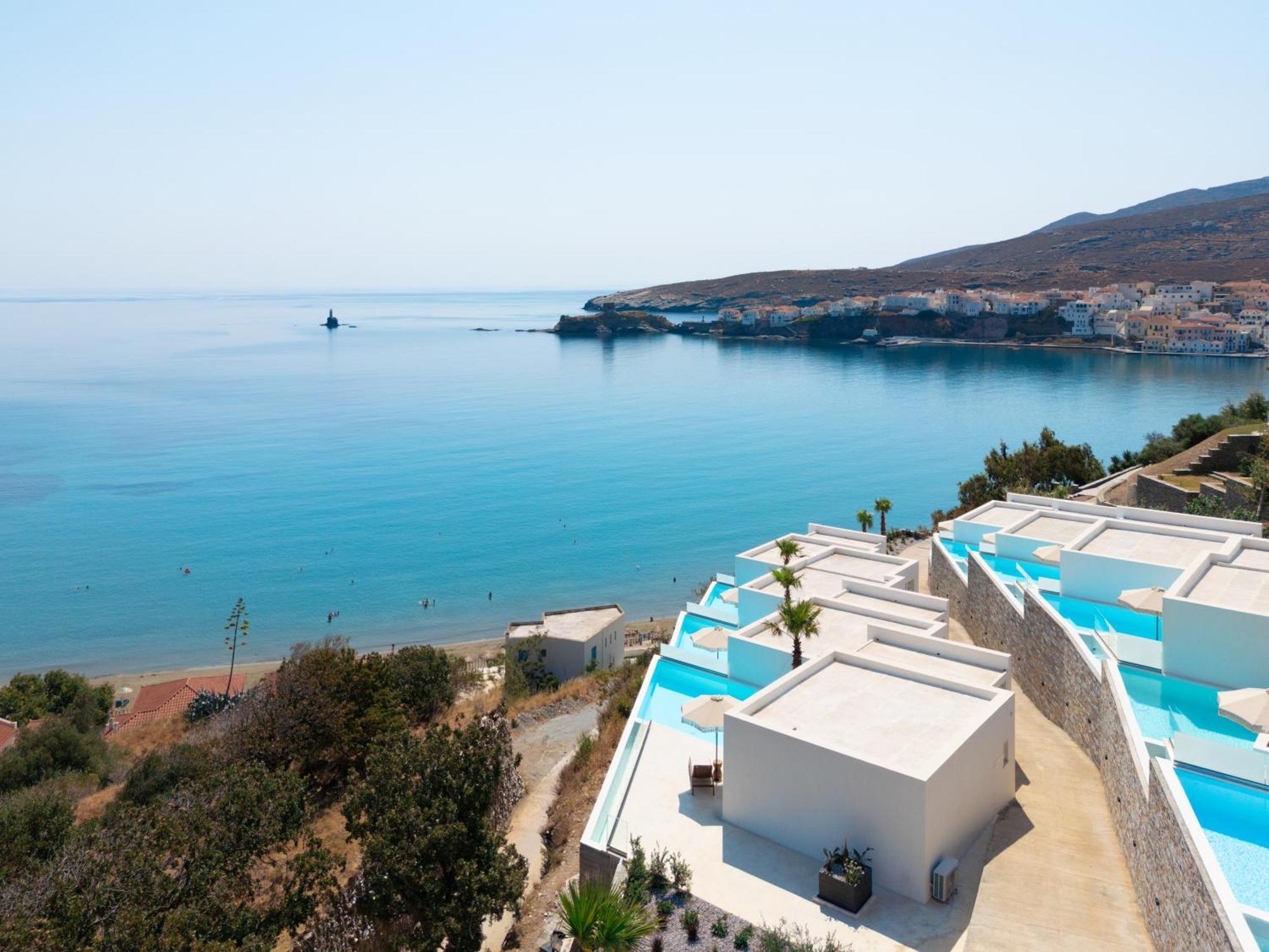 Golden Vista, Beachfront Suites By Explore Andros Bagian luar foto